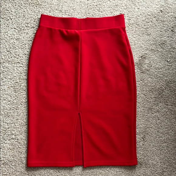 New Mix Red Pencil Skirt Knee-Length Work - Picture 2 of 5